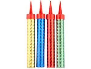 Свеча-фонтан Цветное Пламя 10 см 30 сек 4 шт