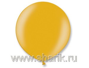 Шар латексный Р 350/060 "Олимпийский" металлик Экстра (жёлтый)