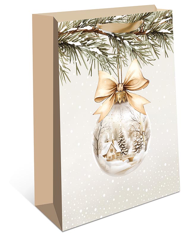 Пакет подарочный бумажный СТАНДАРТ ПЛЮС "Шарик на ветке" (АА+)