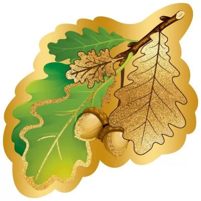 Украшение на двустороннем скотче "Лист дуба" Отделка