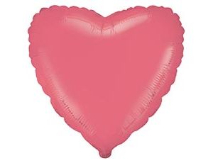 Шар Ф Б/РИС 18" СЕРДЦЕ Пастель Red