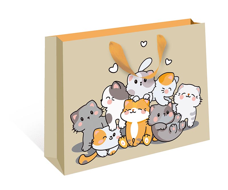 Пакет подарочный СТАНДАРТ ПЛЮС "Котики" (ААА+)