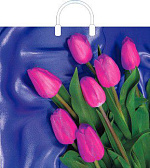 Пакет полипропиленовый с пластиковыми ручками "7 тюльпанов" (МАЛЫЙ)