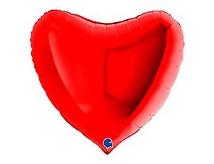 Шар Г Б/РИС СЕРДЦЕ 36" Металлик Red