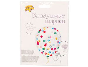 Набор шаров конфетти круги ассорти фольг. 3 шт