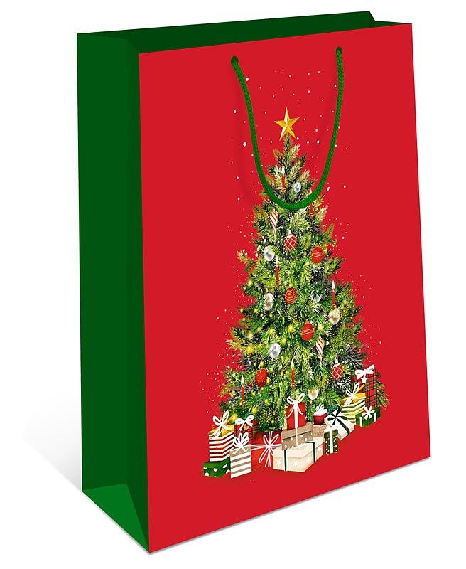 Пакет подарочный новогодний "Красавица-Ёлка с подарками" (АВ)