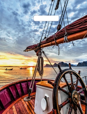 Пакет полиэтиленовый с вырубной ручкой "Морской закат" (31х40 см)