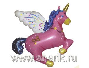 Шар Ф М/ФИГУРА/3 "Единорог волшебный розовый"