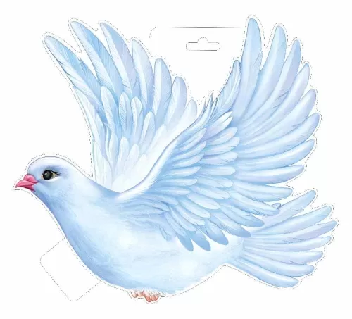Плакат вырубной двусторонний "Голубь" Формат А4