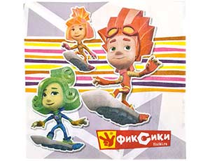 Салфетка бумажная Фиксики 33 см 16 шт