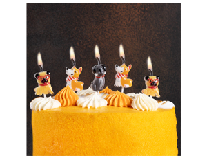 Свечи на пиках Собачки 5 шт