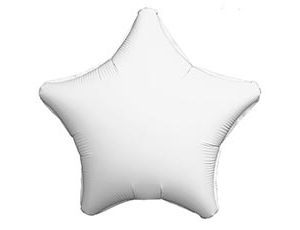 Шар Р Б/РИС ЗВЕЗДА 30" Пастель White