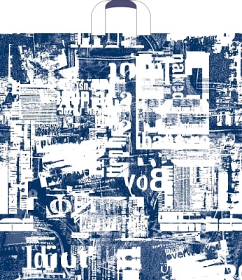 Пакет полиэтиленовый с петлевой ручкой "Деним" (55х55 см)