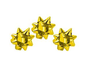 Бант Звезда металл ЗОЛОТО D5 см 12 шт