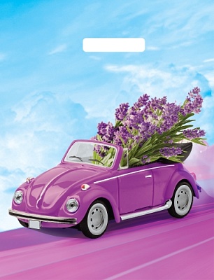 Пакет полиэтиленовый с вырубной ручкой "Аромат лаванды" (31х40 см)