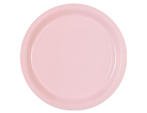 Тарелка бумажная "Пастель розовая" 23 см 6 шт