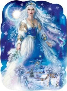 Плакат вырубной "Девушка-Зима" Формат А2