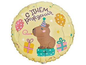 Шар К 18" РУС ДР Капибара