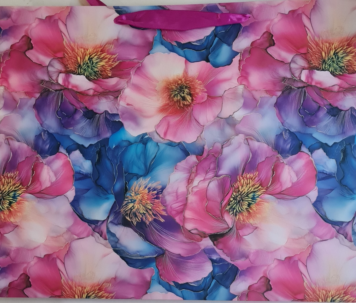 Пакет подарочный СТАНДАРТ ПЛЮС "Яркие цветы" (ААА)