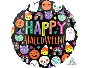 Шар А 18" HWN "Хеллоуин Счастливые лица"