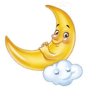 Плакат вырубной двусторонний "Месяц и тучка" Формат А3