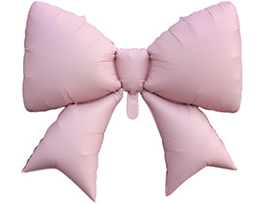 Шар К ФИГУРА Бант розовый сатин
