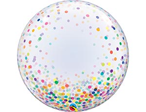 Шар П BUBBLE DECO 24" "Конфетти разноцветное"
