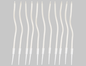 Свечи для торта с подставками Волна БЕЛЫЕ перламутр 13 см 12 шт