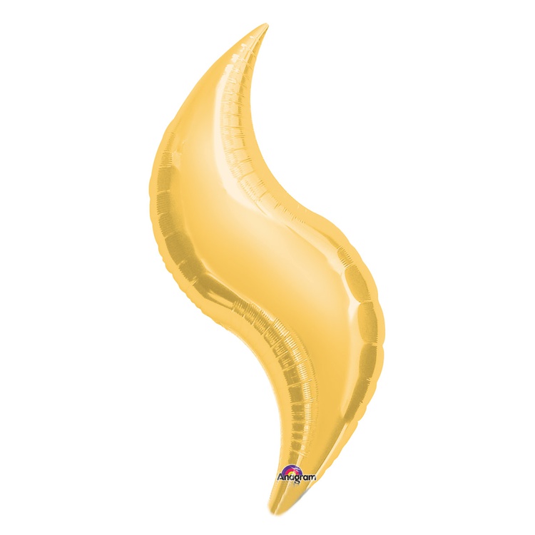 Шар А Б/РИС ЗИГЗАГ 28" Металлик Gold