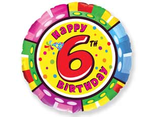 Шар Ф 18" "HB Цифра 6"