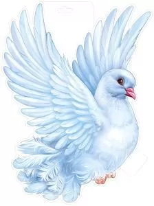 Плакат вырубной двусторонний "Голубь" Формат А3