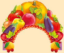 Корона-ободок "Корона из овощей и фруктов"