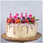 Свечи для торта с подставками Принцесса 6 шт