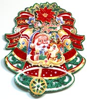 Оформительский новогодний плакат 3D "Дед Мороз" Формат А3