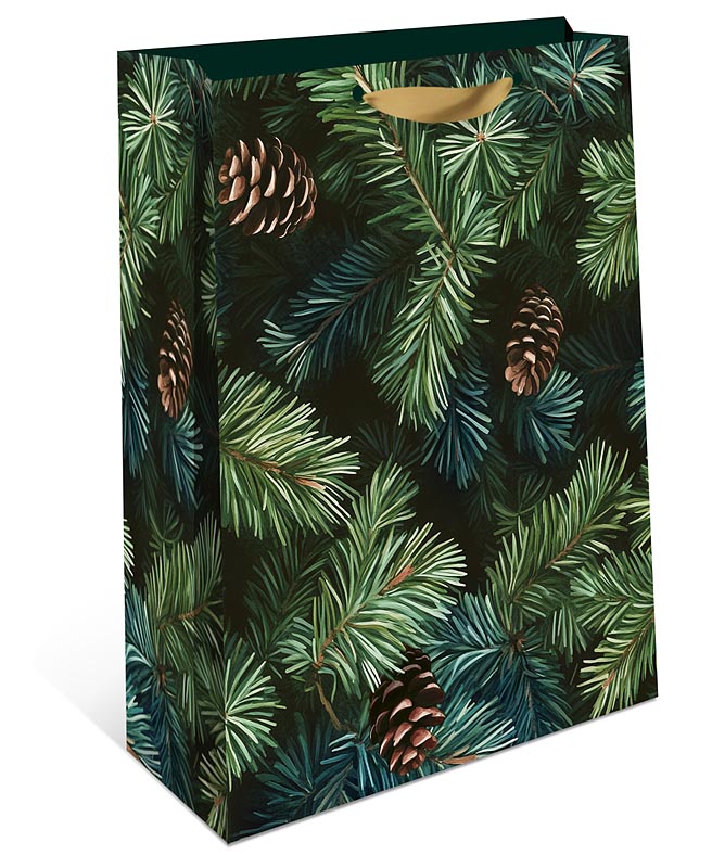 Пакет подарочный бумажный СТАНДАРТ ПЛЮС "Шишки" (АА+)