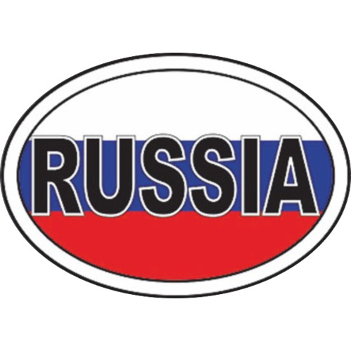 Наклейка информационная "RUSSIA" Наклейка информационная "RUSSIA"