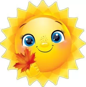 Украшение на двустороннем скотче "Солнышко с кленовым листочком"