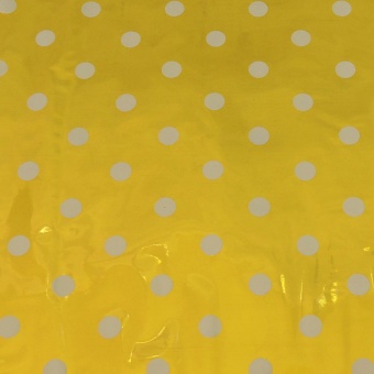 Пакет прозрачный с рисунком "Белые круги" и металлизированной золотой стороной (20 х 30 см)