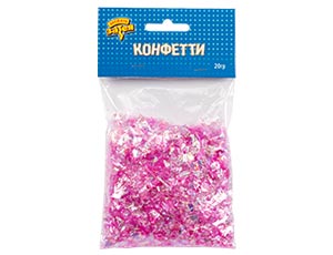Конфетти "Микс" перламутр розовый 20 гр