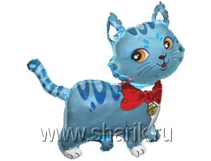 Шар Ф М/ФИГУРА/3 "Кошечка с бантом голубая" Шар Ф М/ФИГУРА/3 "Кошечка с бантом голубая"