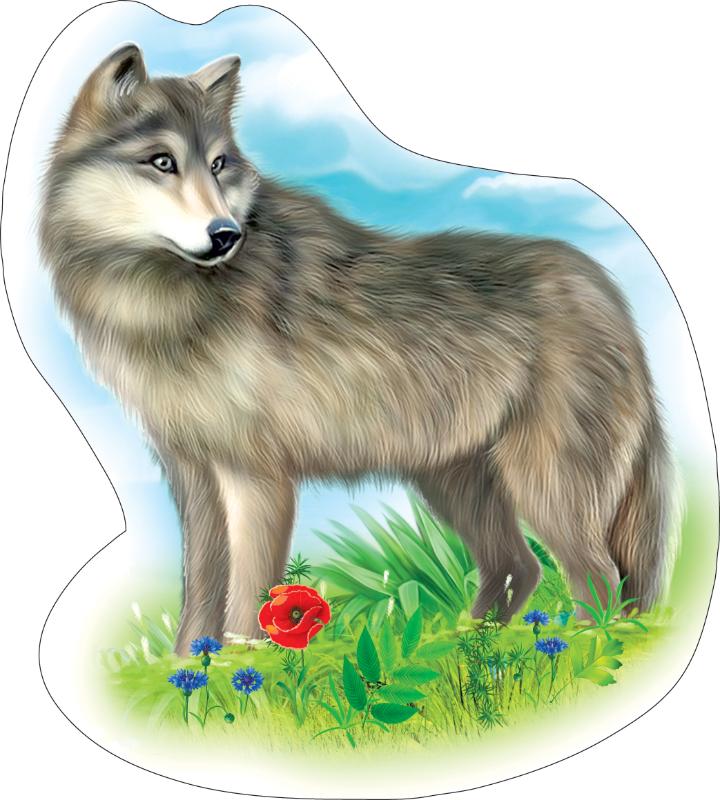 Плакат вырубной двусторонний "Волк" Формат А3