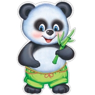 Плакат вырубной "Панда" Формат А3