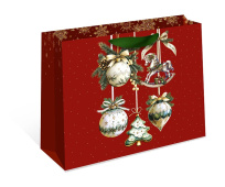 Пакет подарочный бумажный СТАНДАРТ ПЛЮС "Ёлочные игрушки" (ААА+)