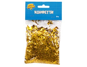 Конфетти "Микс" фольгированное золото 20 гр