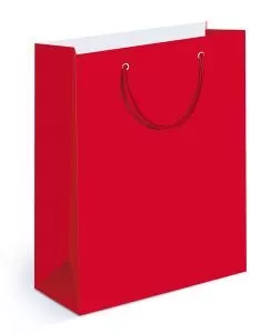 Пакет подарочный матовая ламинация "Красный" (MS)