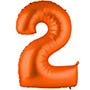 Шар фольгированный Г ЦИФРА 2 40" Пастель Orange