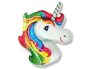 Шар Ф ФИГУРА/11 "Единорог радужный голова"