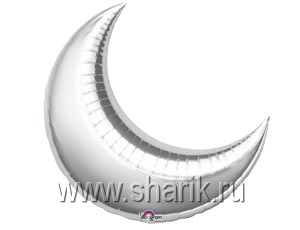 Шар А Б/РИС МЕСЯЦ 17" Металлик Silver