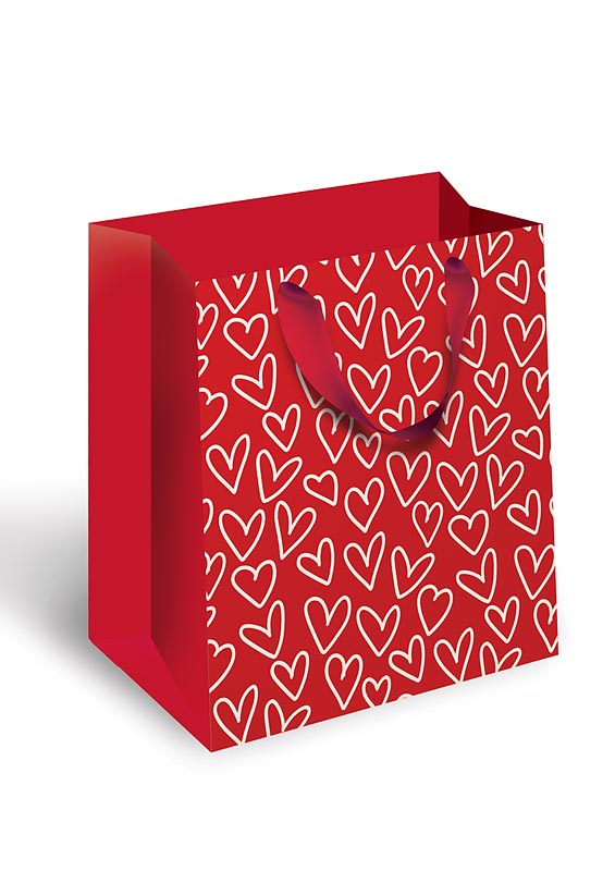 Пакет подарочный ПРЕМИУМ "Сердца" (DA)