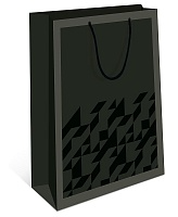 Пакет подарочный "Фигуры на чёрном" (DE)